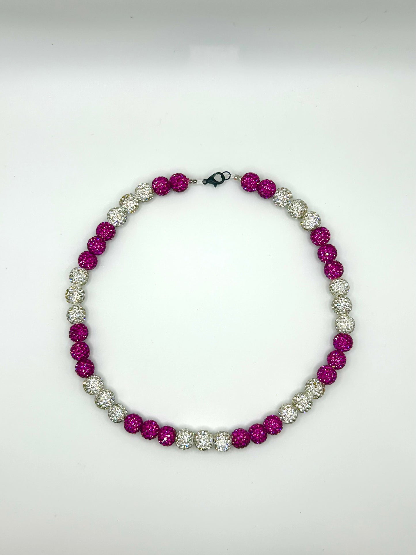 Fuchsia and white