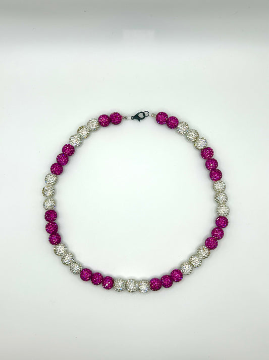 Fuchsia and white