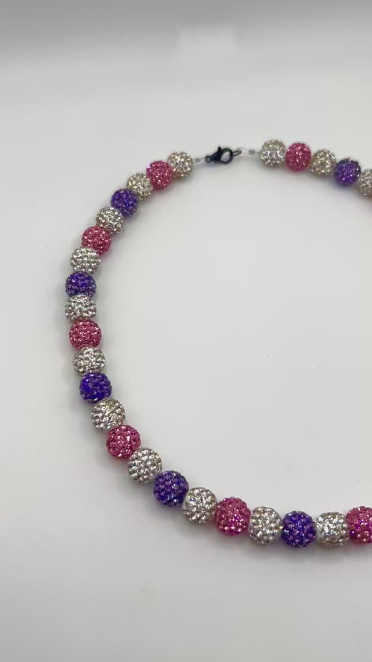 Pink, white and purple