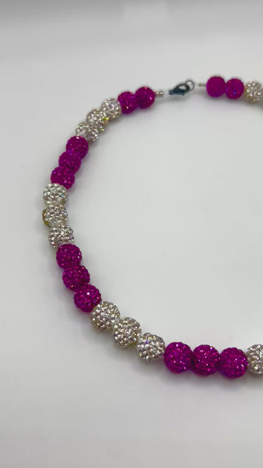 Fuchsia and white